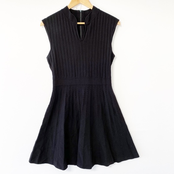 Ted Baker Fit And Flare Knit Black Dress US3 - Picture 1 of 6